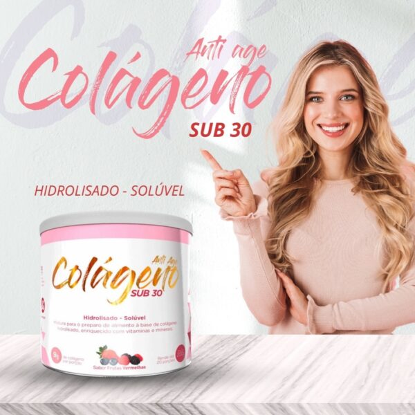 Colágeno SUB 30 Anti Age (Hidrolisado y Solúvel) – Sabor Frutas Vermelhas