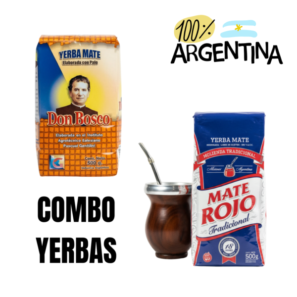 Combo 3 - Yerbas Selección – Mate Rojo Tradicional + Don Bosco Barbacuá (2 x 500 g)